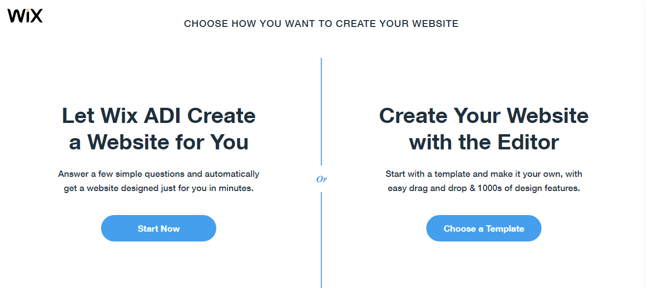 wix website create